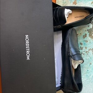 Nordstrom Classic Black Leather Loafers